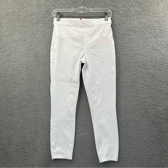 Spanx Jean-ish Leggings Crop White Pull On Elastic Waist Women's Small x 23.5 - Picture 1 of 10